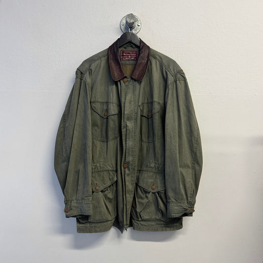 MARLBORO CLASSICS Leather Collar Work Light Jacket