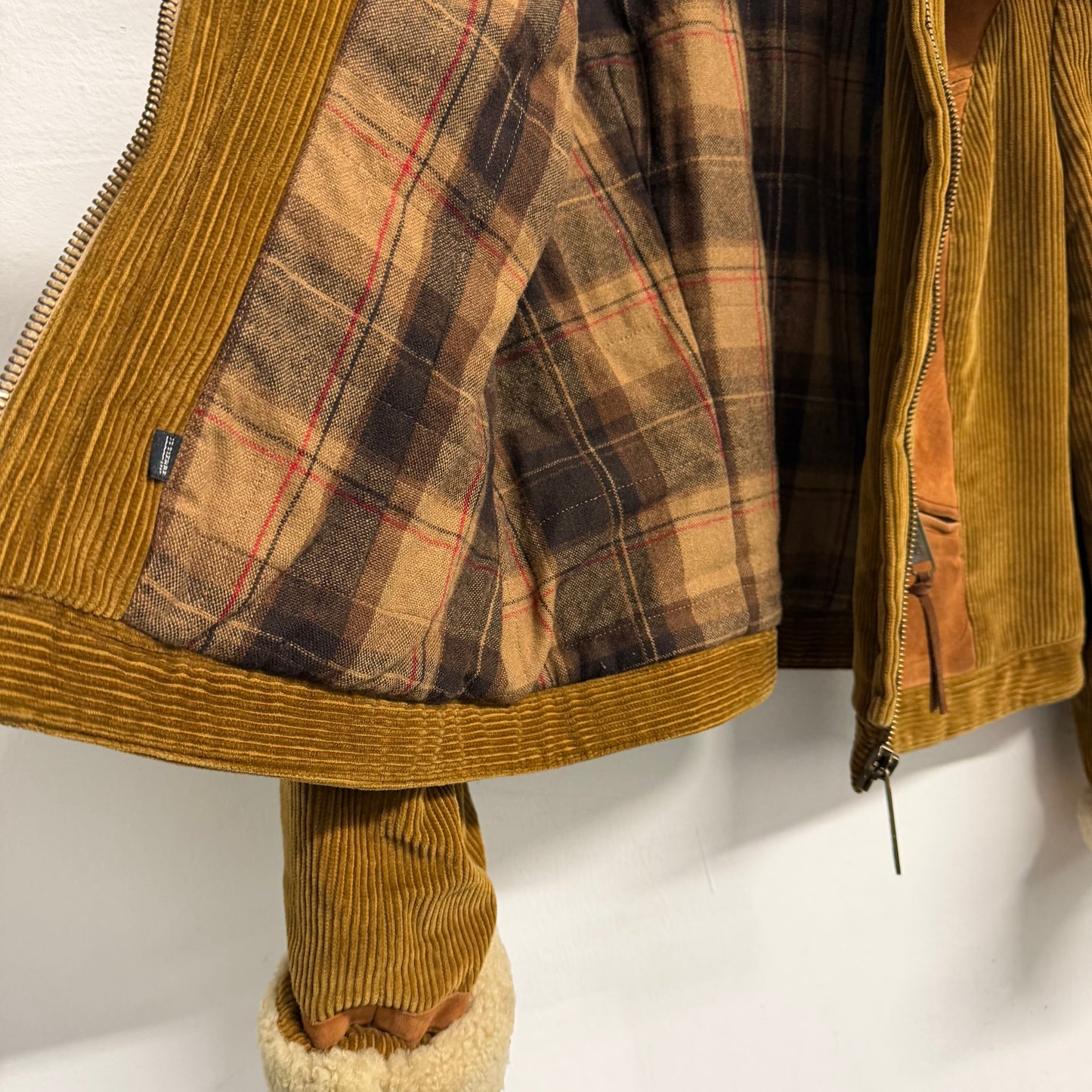 DOLCE & GABBANA Camel Suede Biker Jacket