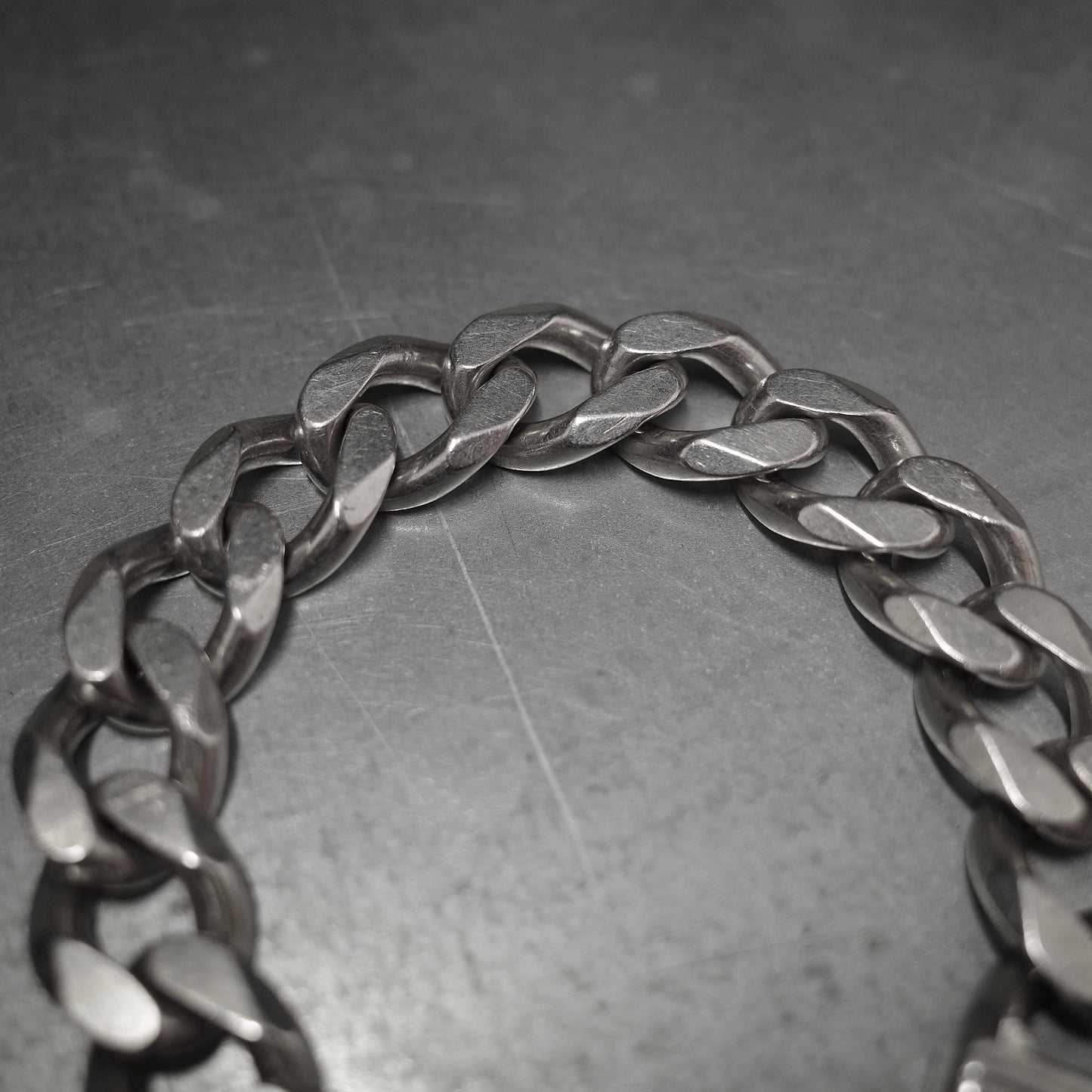 VINTAGE Cuban Link 925 Sterling Silver Bracelet