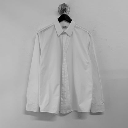HERMES Layered Placket Cotton Shirt