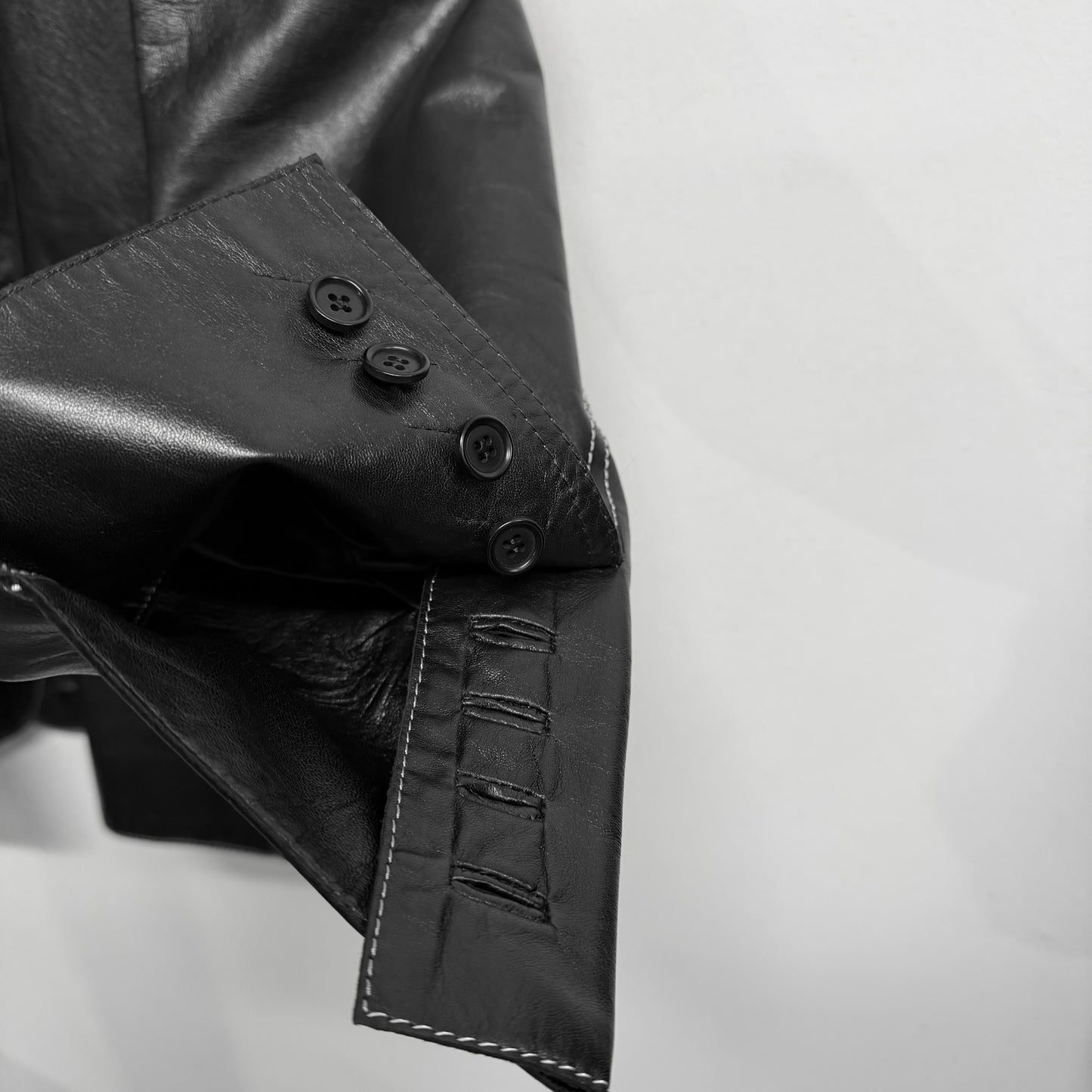 COSTUME NATIONAL Polished Leather Blazer Jacket