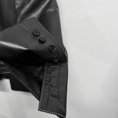 COSTUME NATIONAL Polished Leather Blazer Jacket