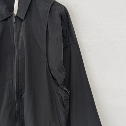 COTTWEILLER Black Cave Shirt Technical Satin Jacket