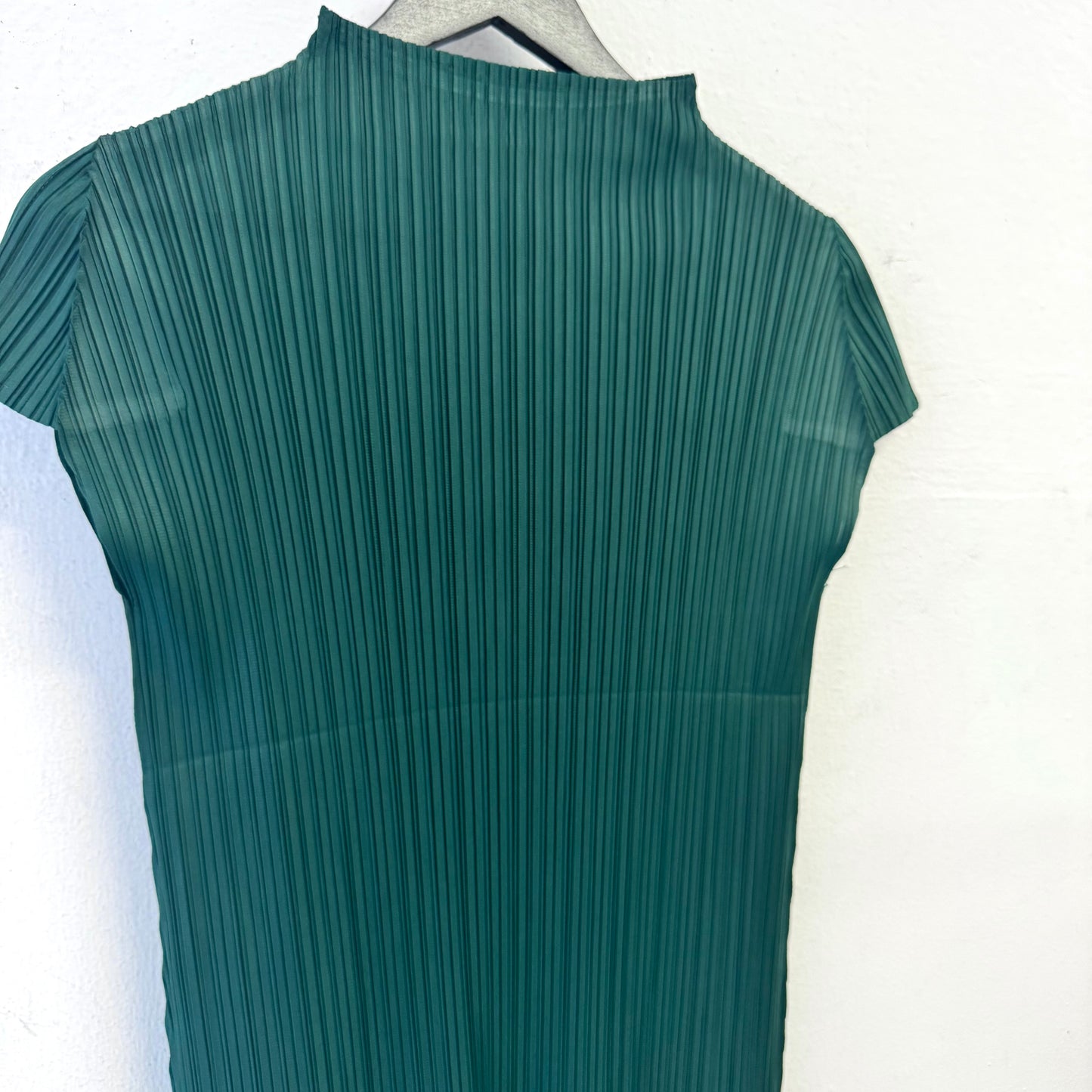 ISSEY MIYAKE PLEATS PLEASE Green Long Dress