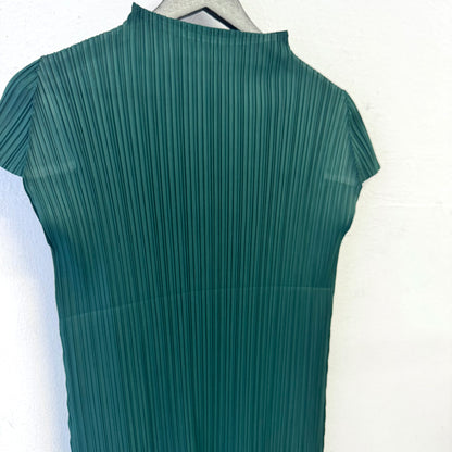 ISSEY MIYAKE PLEATS PLEASE Green Long Dress