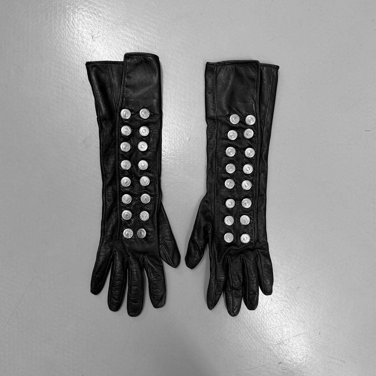 DSQUARED2 Multi-Button Long Leather Gloves