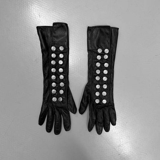 DSQUARED2 Multi-Button Long Leather Gloves