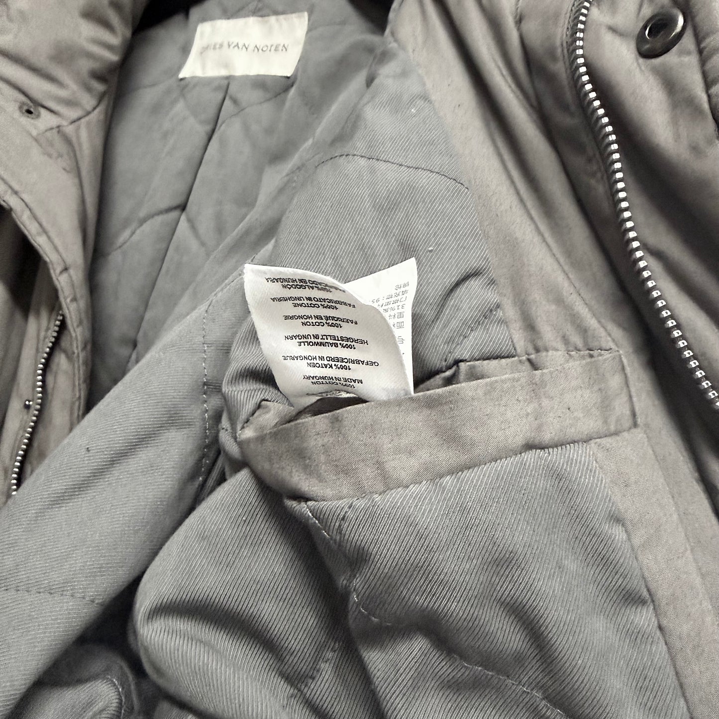 DRIES VAN NOTEN Vasco Padded Cargo Belted Jacket