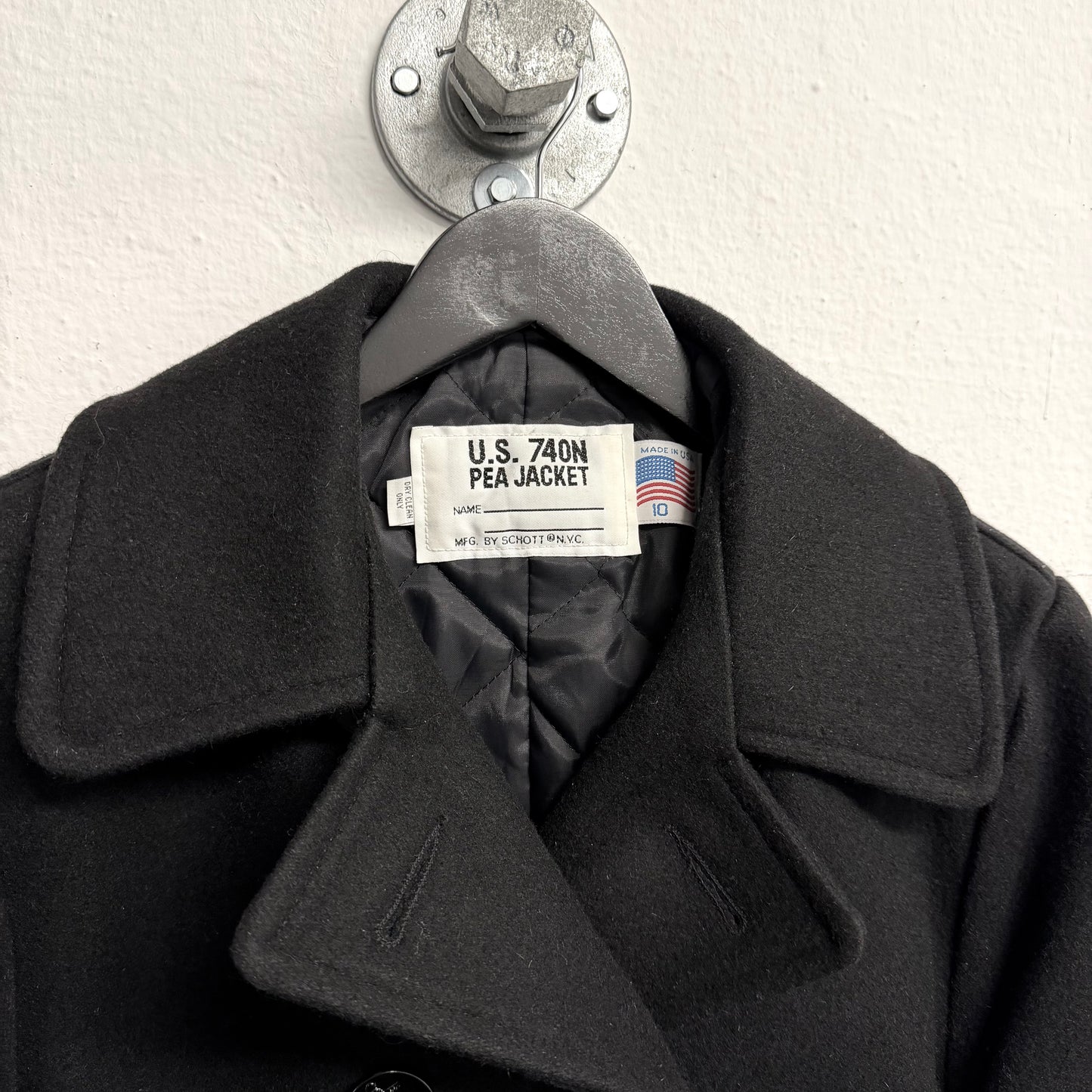 SCHOTT 740N Vintage Peacoat Wool Jacket