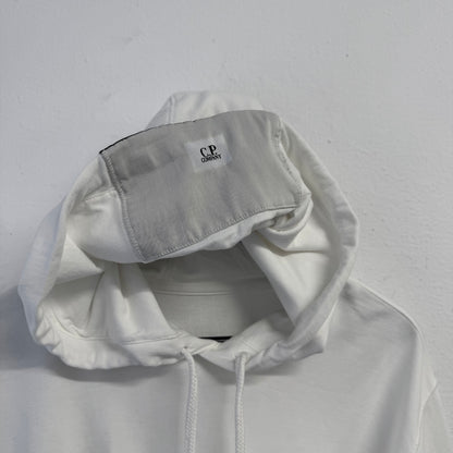 C.P. COMPANY Arm Lens White Hoodie