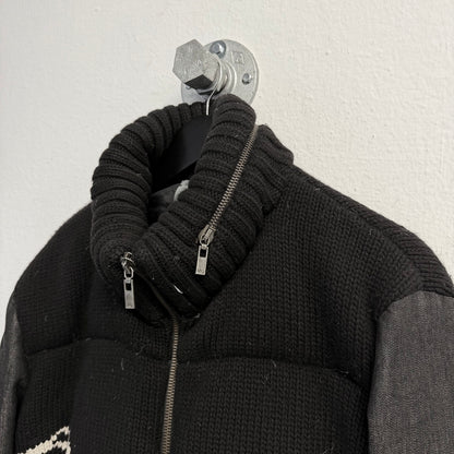 ALEXANDER MCQUEEN Scorpion & Bull Wool Knit Denim Jacket