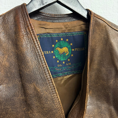 VINTAGE Italian Leather Vest
