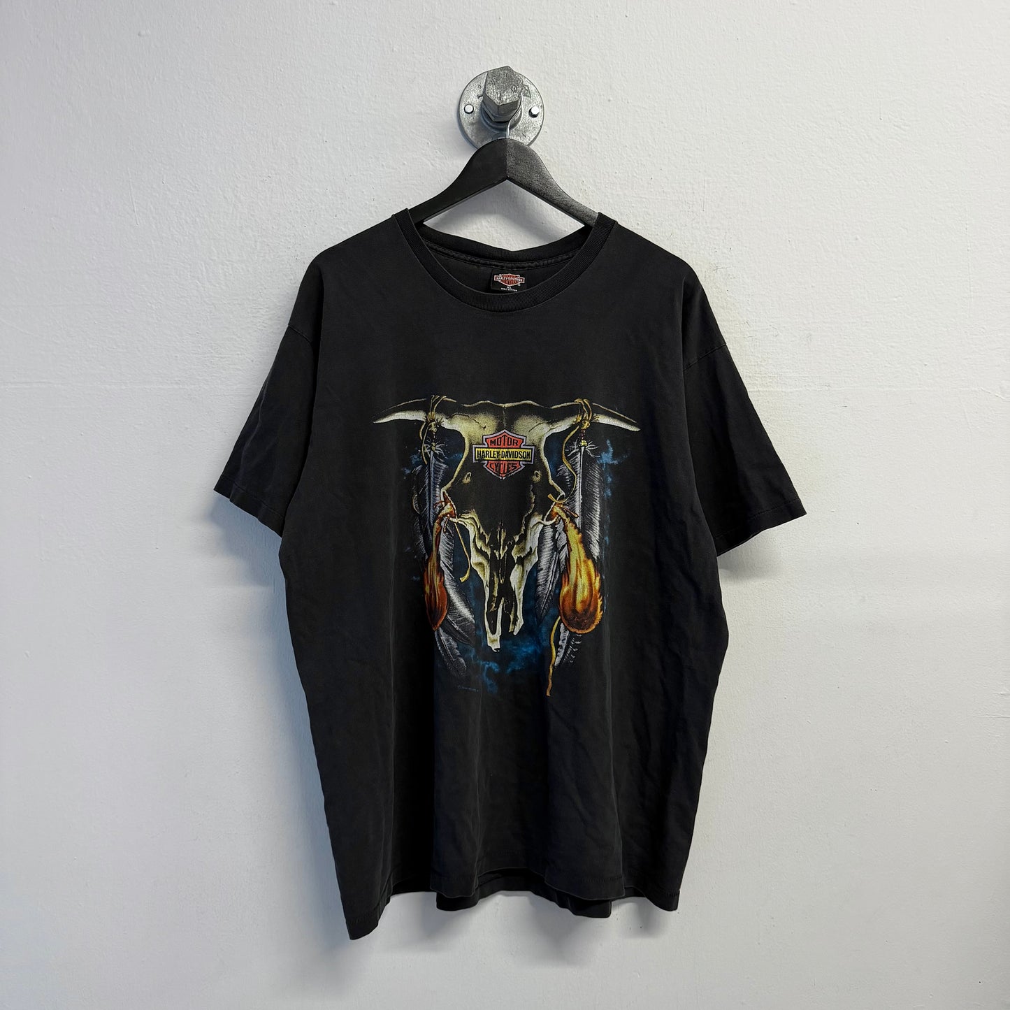HARLEY DAVIDSON 1991 Holoubek Single Stitch Skull T-Shirt