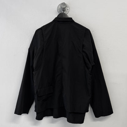 COTTWEILLER Black Cave Shirt Technical Satin Jacket
