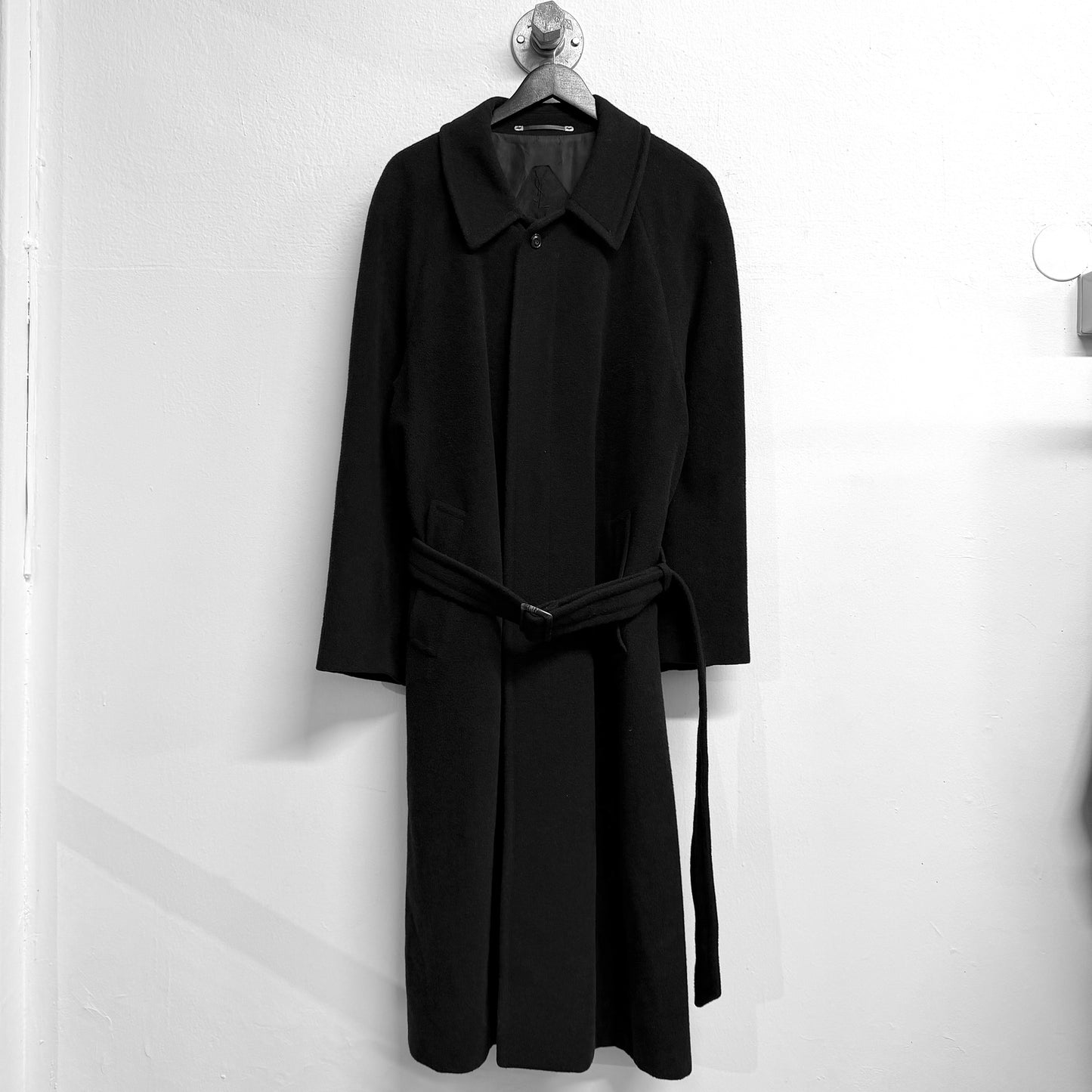 YVES SAINT LAURENT YSL 90s Wool Trench Belted Coat