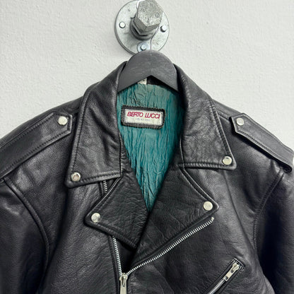 VINTAGE 80s Italian Perfecto Leather Jacket