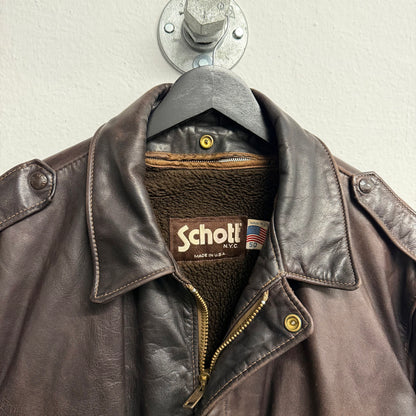 SCHOTT Vintage A-2 Flight Leather Bomber Jacket