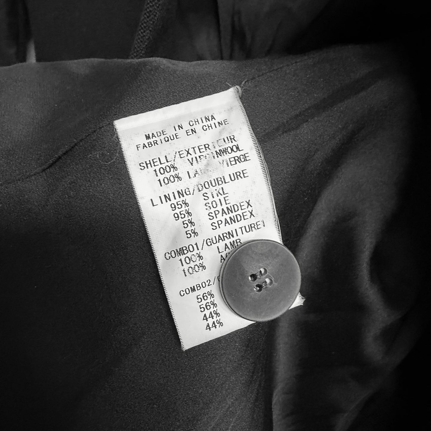 HELMUT LANG Asymmetric Wool Leather Jacket