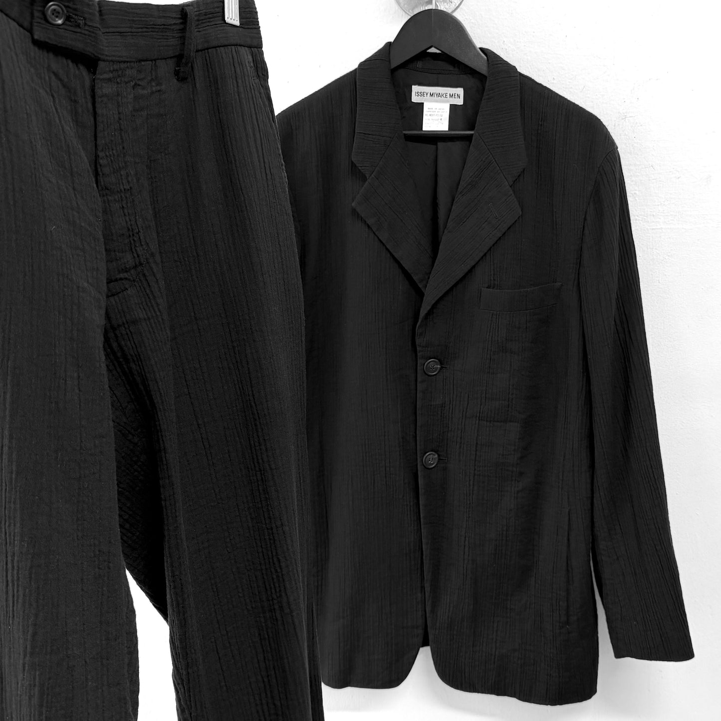 ISSEY MIYAKE 90s Vintage Cotton Plisse Suit