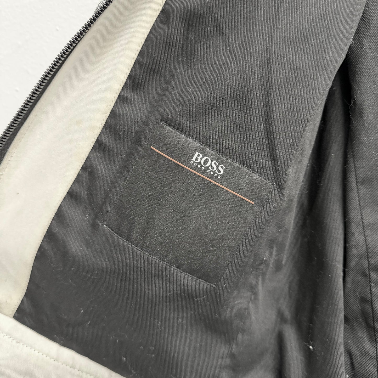 HUGO BOSS Cracked Leather Jacket