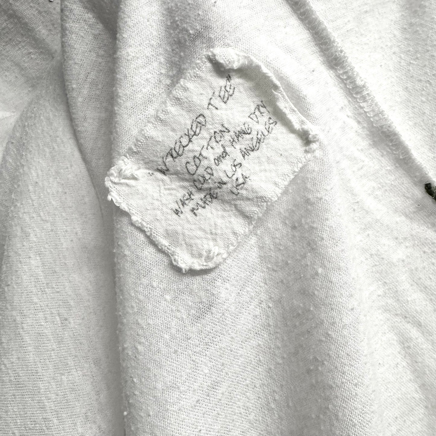 GREG LAUREN Plain White Tshirt Size 4