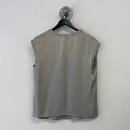 HELMUT LANG Leather Trim Top TShirt