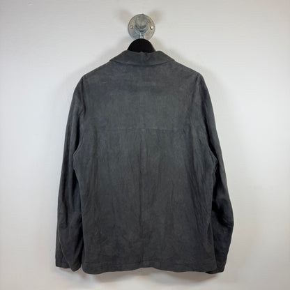 RENÉ LEZARD Suede Grey Leather Jacket