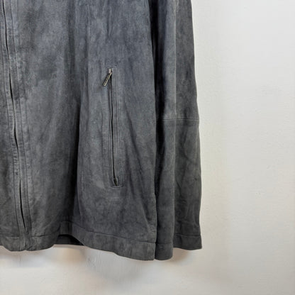 RENÉ LEZARD Suede Grey Leather Jacket