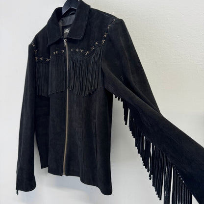 VINTAGE Suede Flared Biker Leather Jacket
