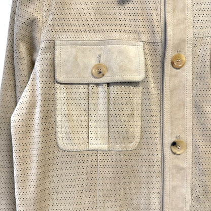 GUCCI by TOM FORD Vintage Perforated Safari Suede Leather Jacket