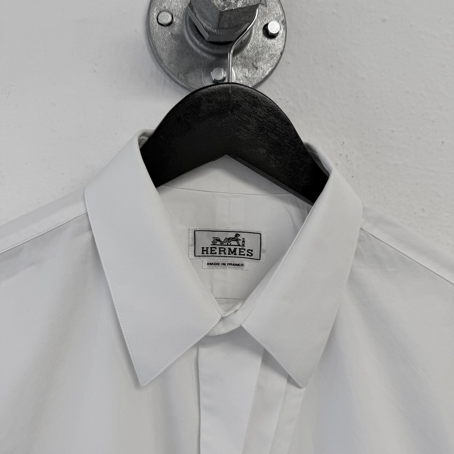 HERMES Layered Placket Cotton Shirt