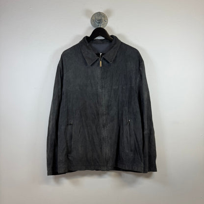 RENÉ LEZARD Suede Grey Leather Jacket