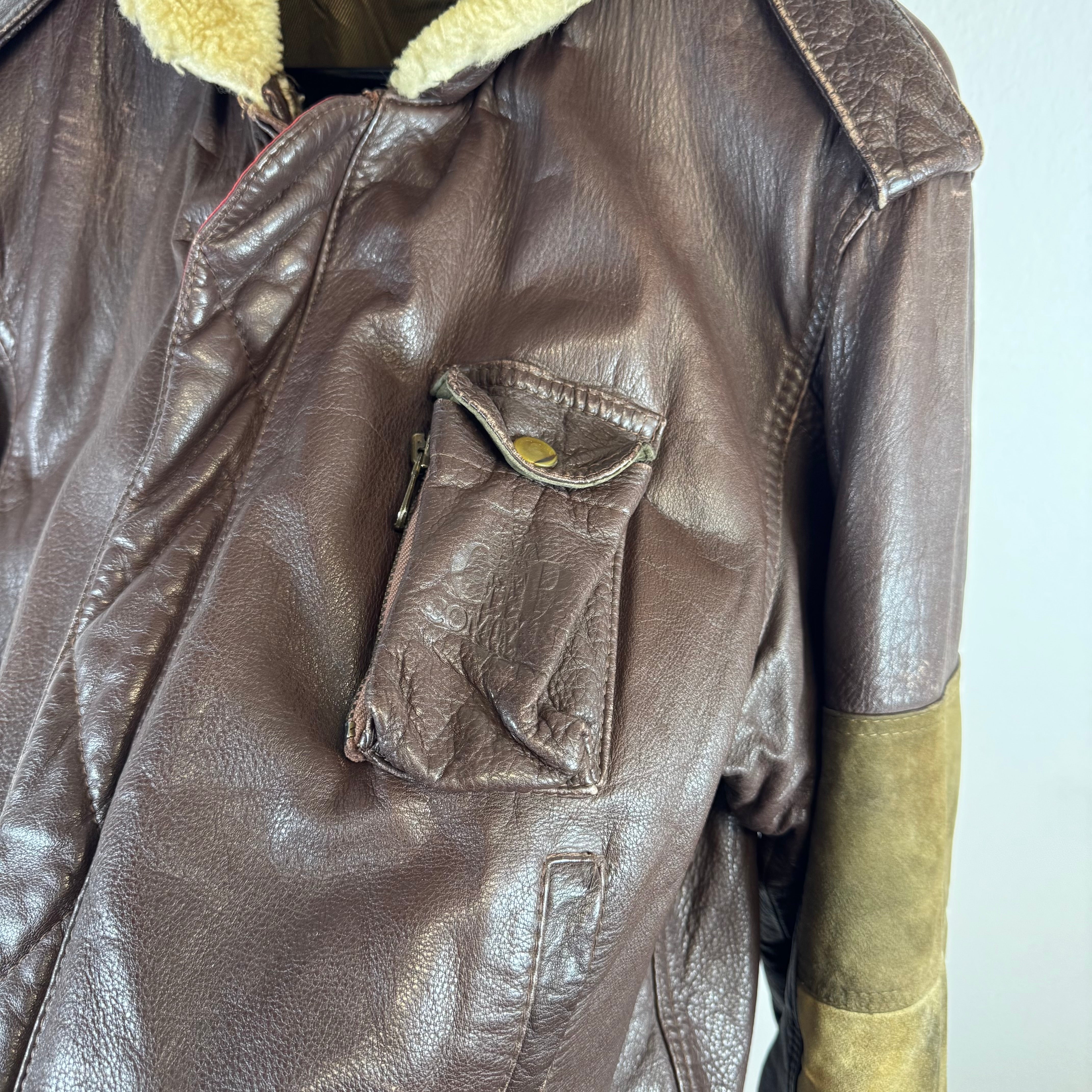 C.P. COMPANY 1980s Dutch Police Leather Jacket – trick
