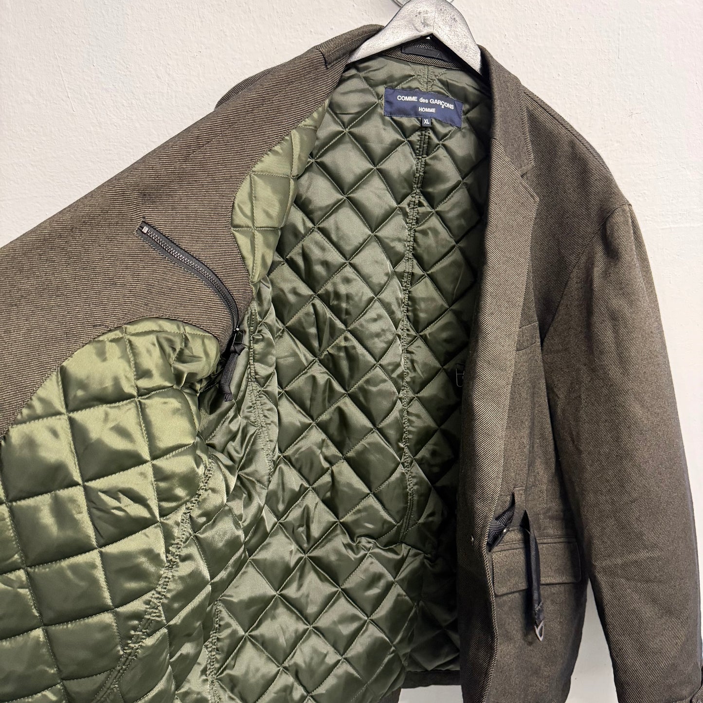 COMME DES GARÇONS HOMME Adjustable Waist Strap Wool Jacket