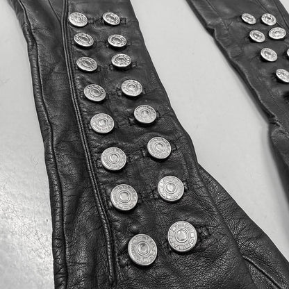 DSQUARED2 Multi-Button Long Leather Gloves