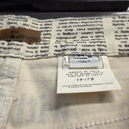 JOHN GALLIANO Vintage Newspaper Print Denim Pants