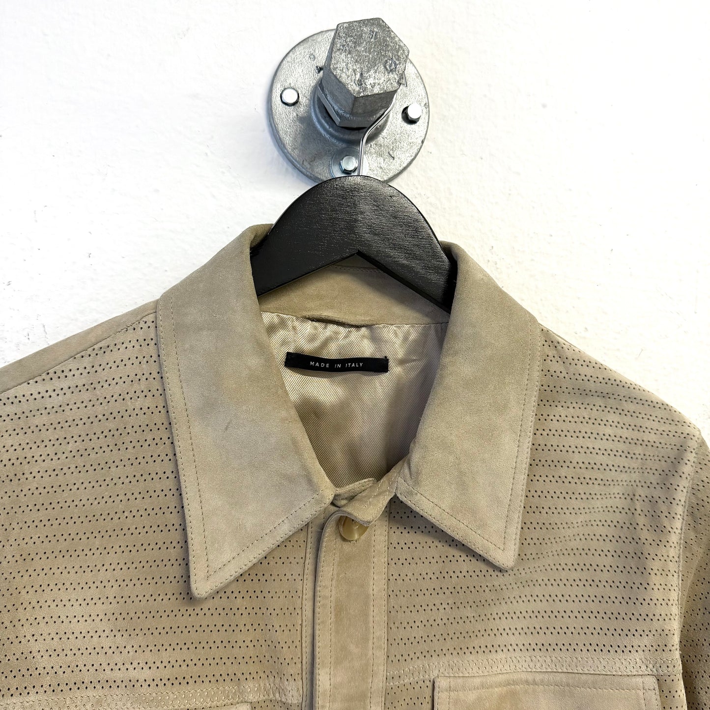 GUCCI by TOM FORD Vintage Perforated Safari Suede Leather Jacket