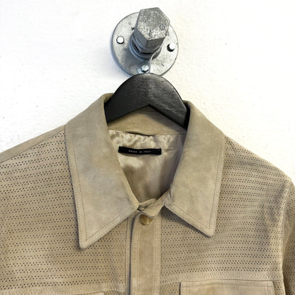 GUCCI by TOM FORD Vintage Perforated Safari Suede Leather Jacket
