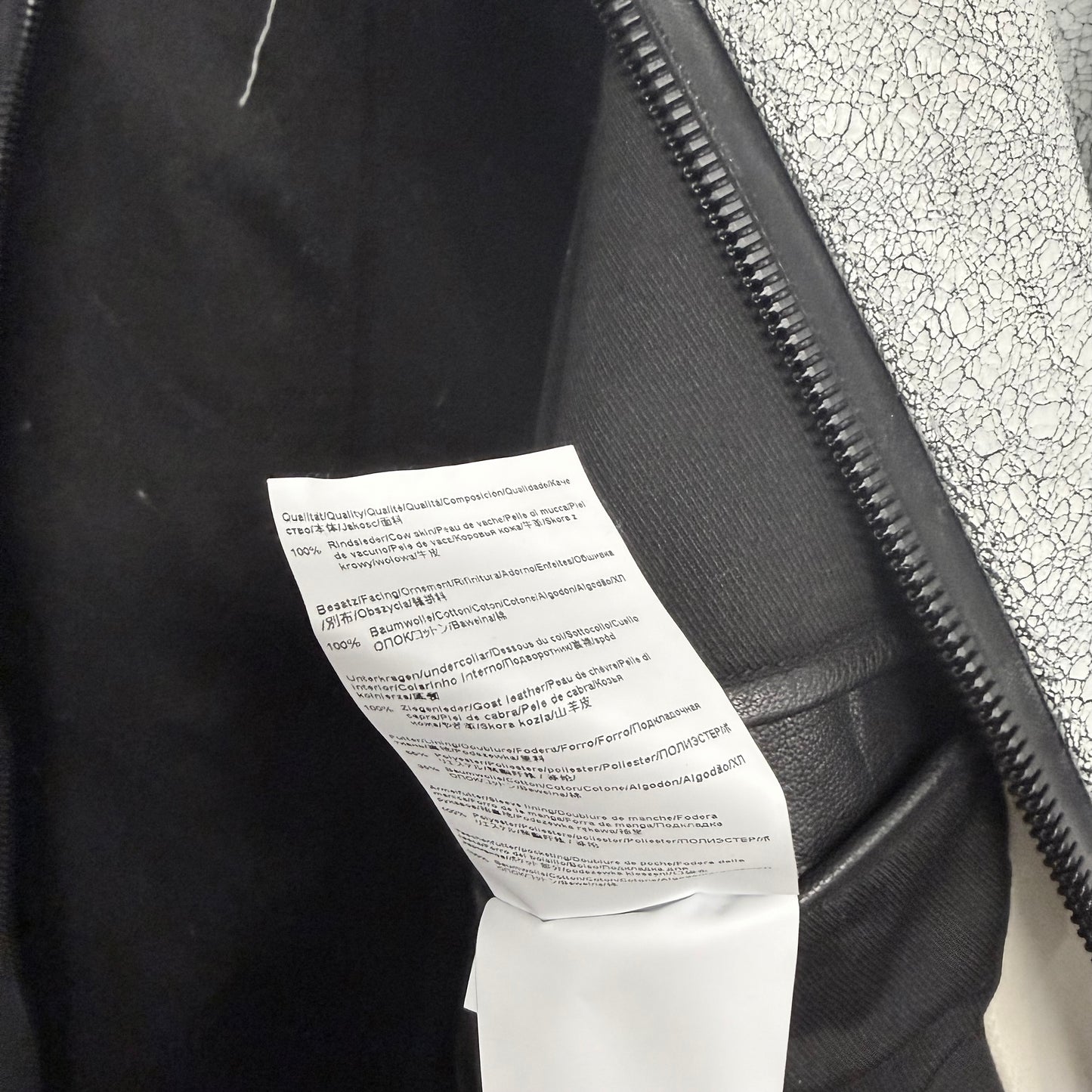 HUGO BOSS Cracked Leather Jacket