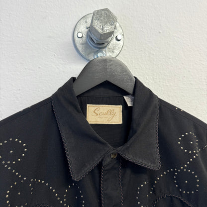 SCULLY Vintage Embroidered Western Rodeo Cowboy Shirt