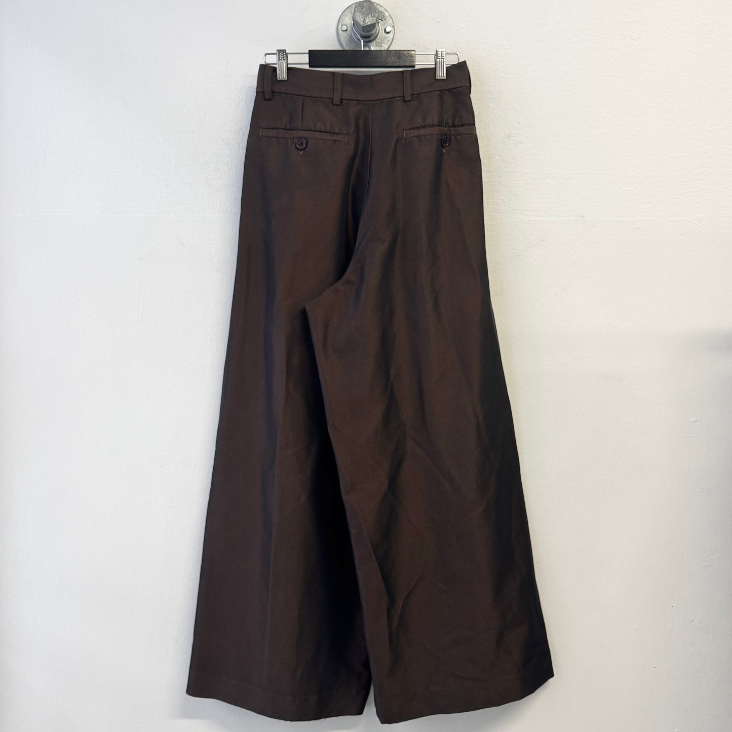 DRIES VAN NOTEN Wide Leg Pleated Chameleon Pants