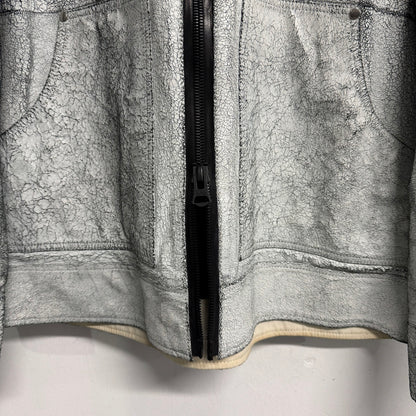 HUGO BOSS Cracked Leather Jacket