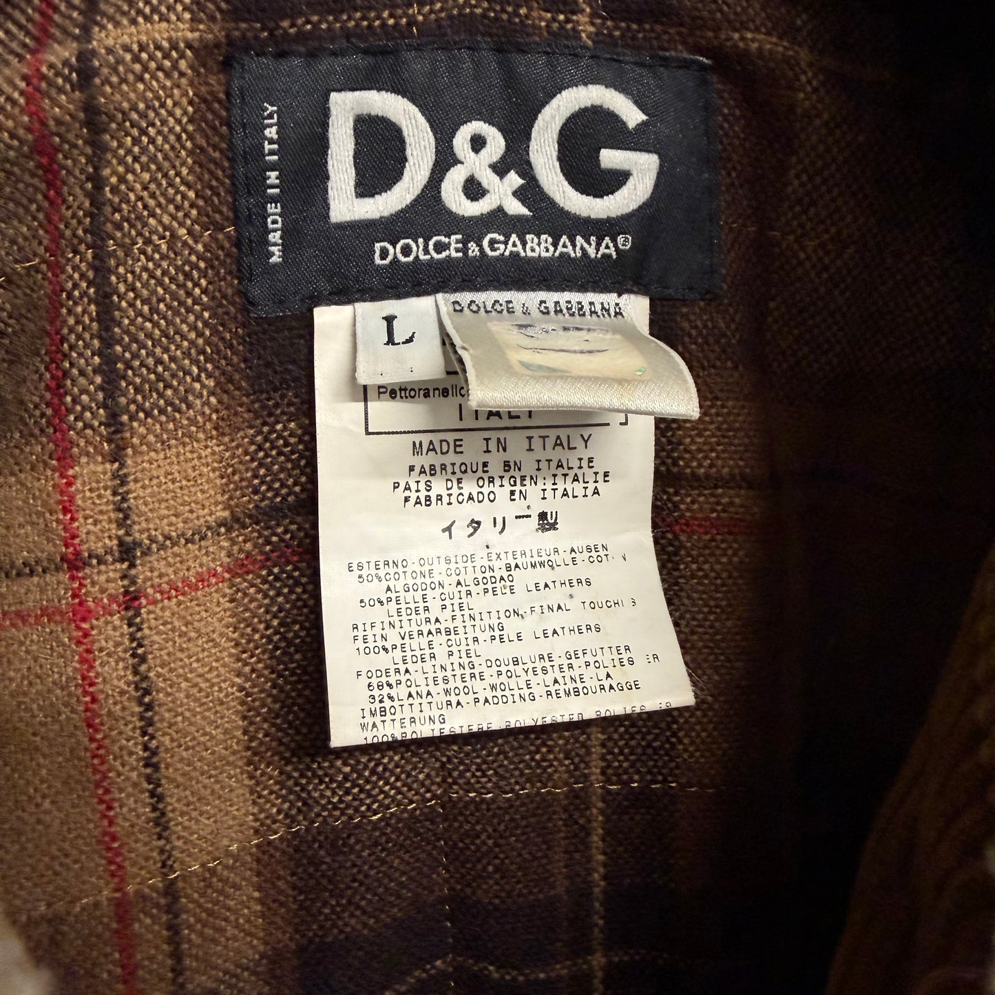 DOLCE & GABBANA Camel Suede Biker Jacket