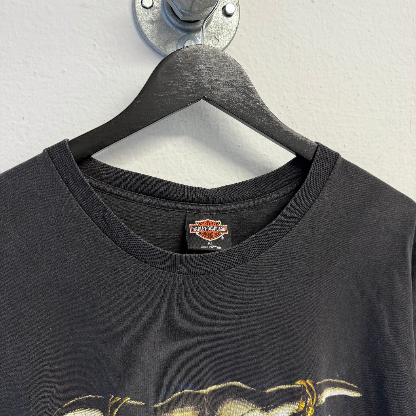 HARLEY DAVIDSON 1991 Holoubek Single Stitch Skull T-Shirt