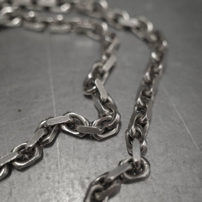 VINTAGE Flat-Ground Anchor Chain Necklace 925 Sterling Silver