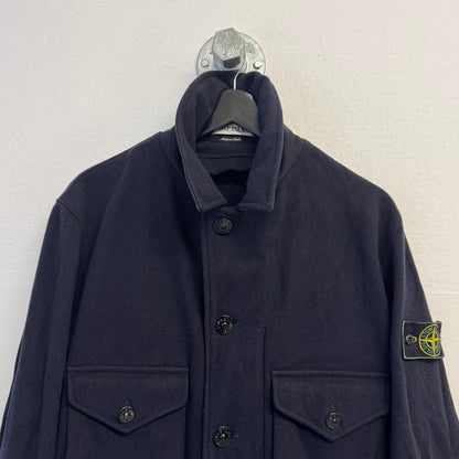 STONE ISLAND AW1997 Green Edge Badge 4-Pocket Safari Wool Coat