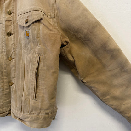CARHARTT J09 BRN Vintage Distressed Thrashed Holes/Paint Jacket