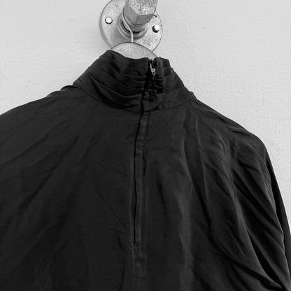 GIANNI VERSACE 1987 100% Silk High Neck Drape Top