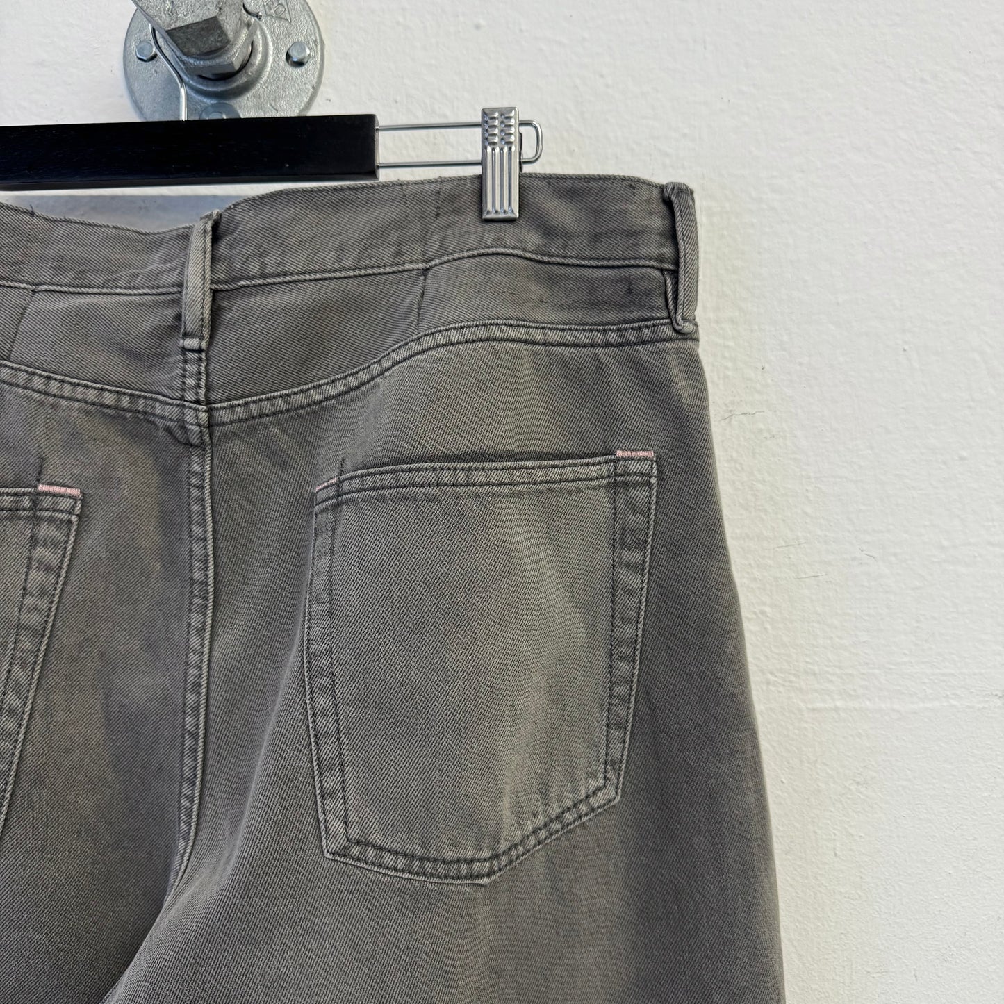 ACNE STUDIOS 1981M FN Saxon Oversized Wide Leg Denim Jeans Pants