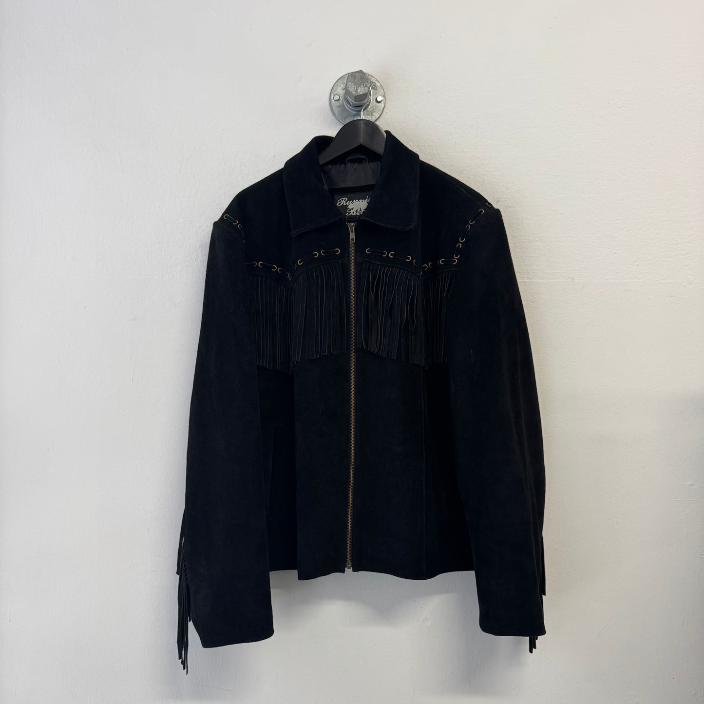 VINTAGE Suede Flared Biker Leather Jacket